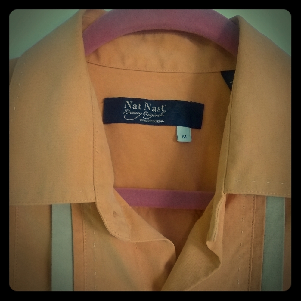 Nat Nast men's medium short sleeve shirt, 100% Sil